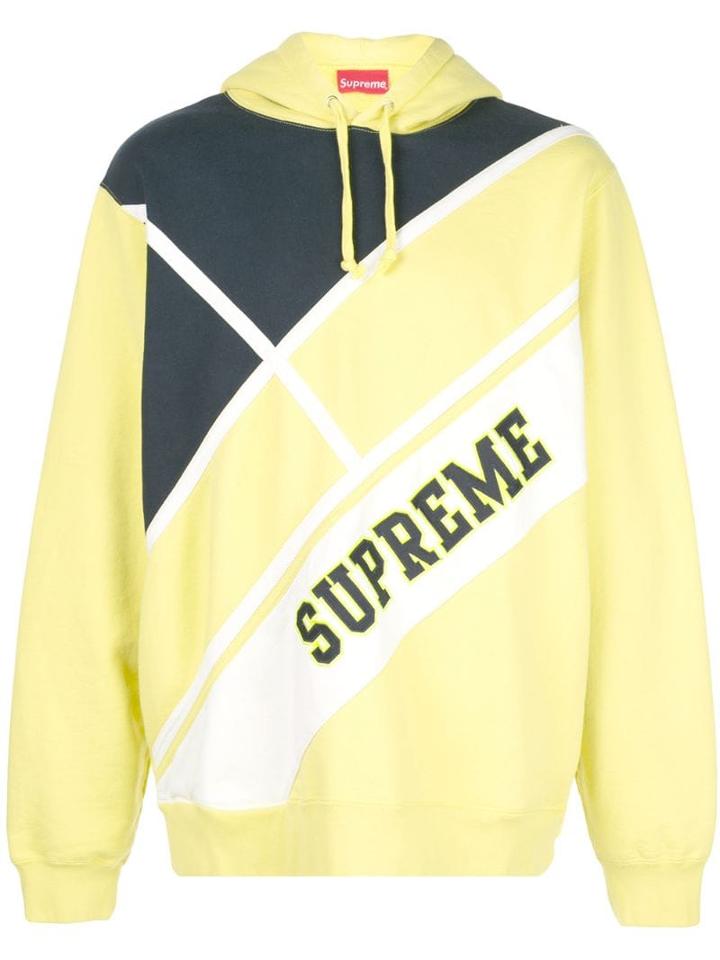 Supreme Logo Print Hoodie - Yellow