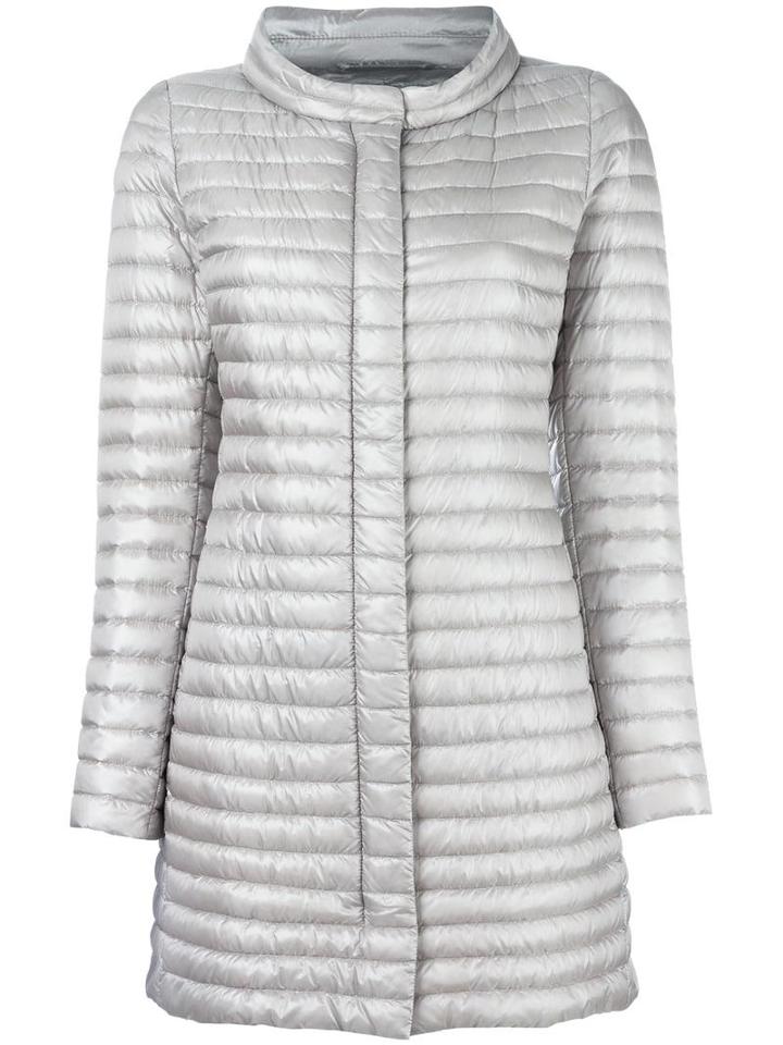Herno High Neck Down Coat, Women's, Size: 48, Grey, Polyamide/feather Down