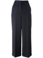 3.1 Phillip Lim Cropped Wide Leg Trousers, Women's, Size: 4, Blue, Cotton/polyester/wool