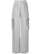 T By Alexander Wang Paperbag High Waisted Trousers - Green