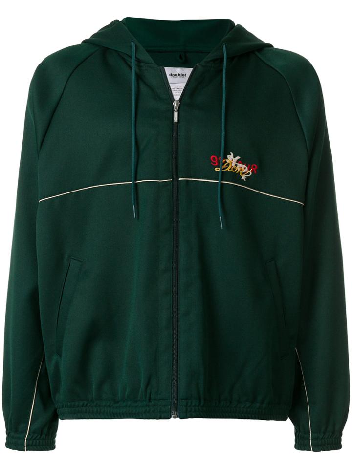 Doublet Embroidered Detail Hooded Jacket - Green