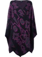 Marcelo Burlon County Of Milan 'anecon' Poncho, Women's, Size: Xs, Black, Polyamide/mohair/wool