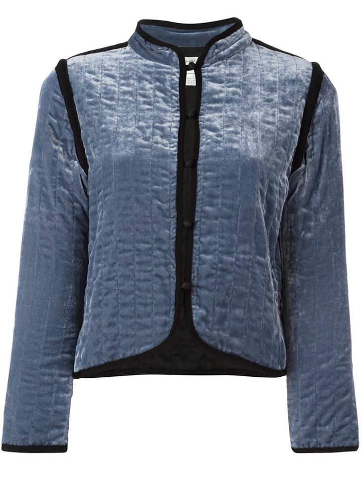 Forte Forte Lightweight Velvet Jacket, Women's, Size: 2, Blue, Silk/cupro/viscose/wool