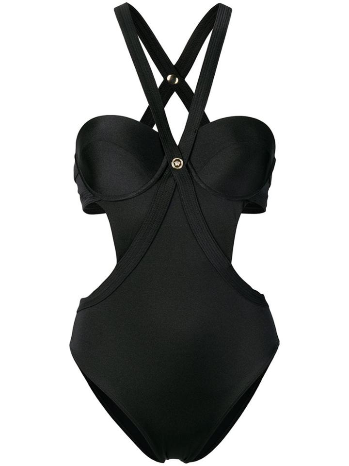 Versace Medusa Stud Swimsuit - Black