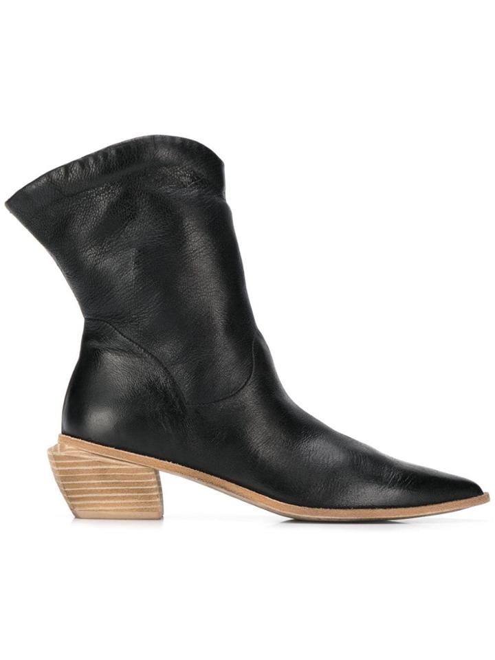Marsèll Pointed Angled Heel Boots - Black