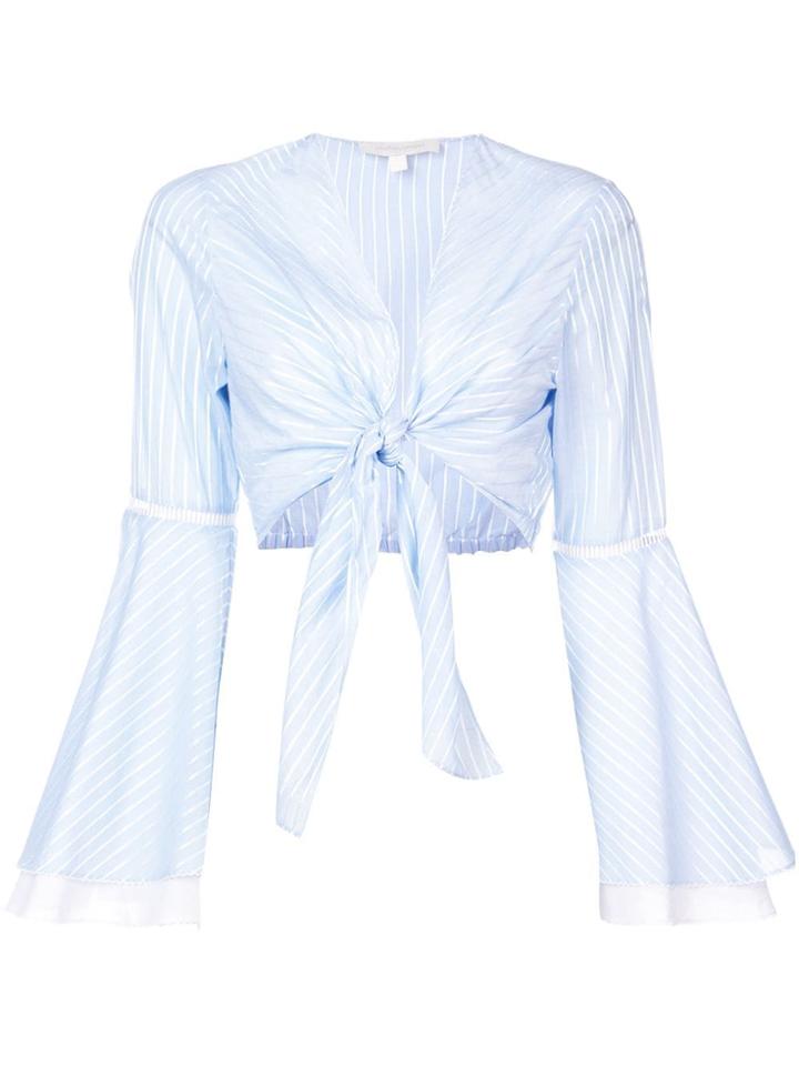 Jonathan Simkhai Pleated Combo Asymmetric Top - Blue
