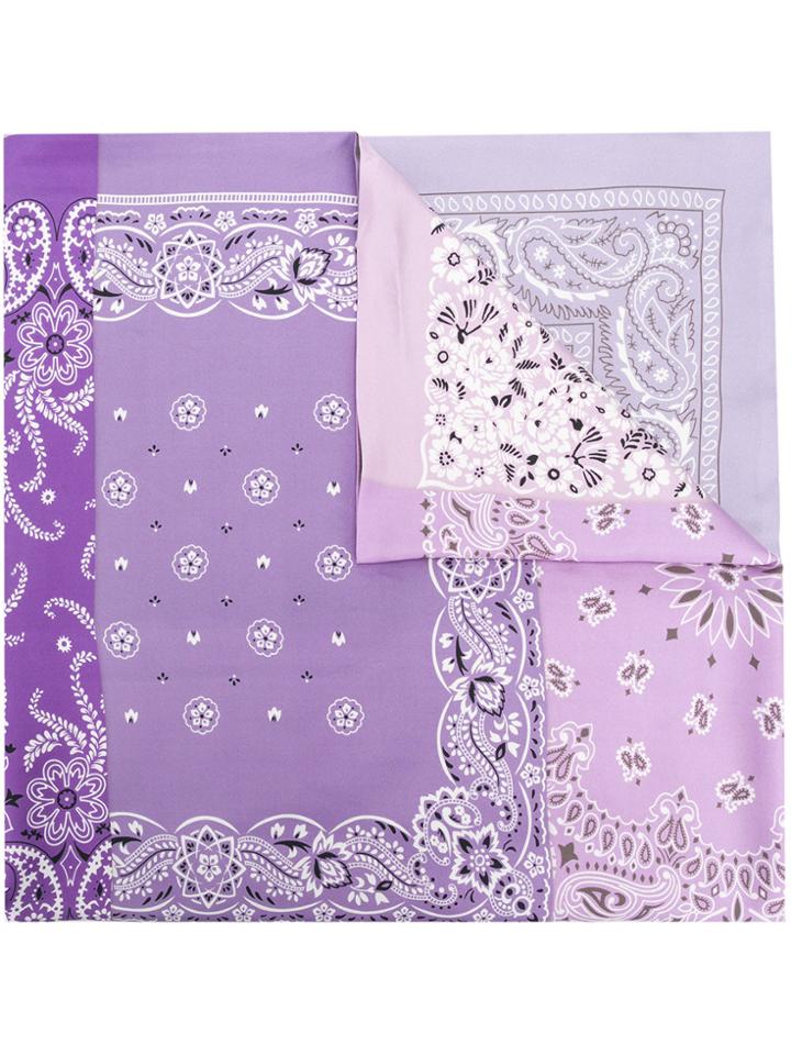 Pierre-louis Mascia Patch-work Print Scarf - Pink & Purple