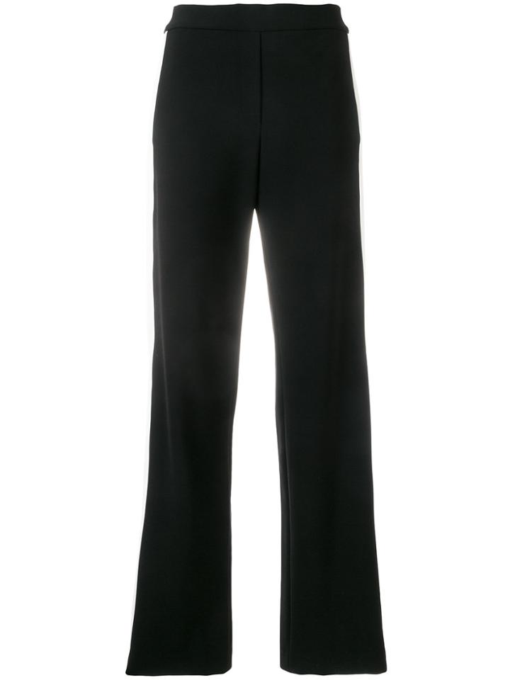 Theory Contrasting Stripes Trousers - Black