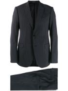 Emporio Armani Classic Pinstriped Suit - Grey