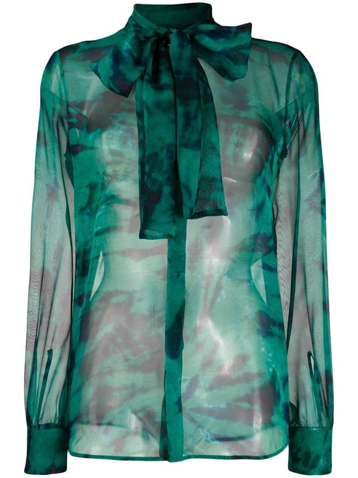 Dsquared2 Pussy Bow Blouse - Green