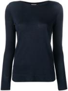 Loro Piana Boat Neck Knitted Top - Blue