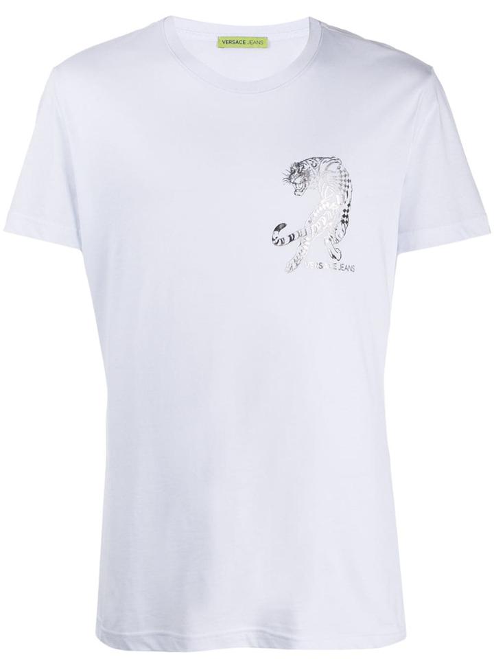 Versace Jeans Couture Printed Tiger Logo T-shirt - White