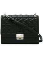 Karl Lagerfeld Quilted Shoulder Bag, Women's, Black, Leather