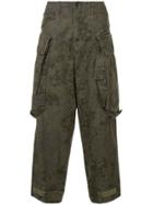 Julius Camouflage Tapered Trousers - Green
