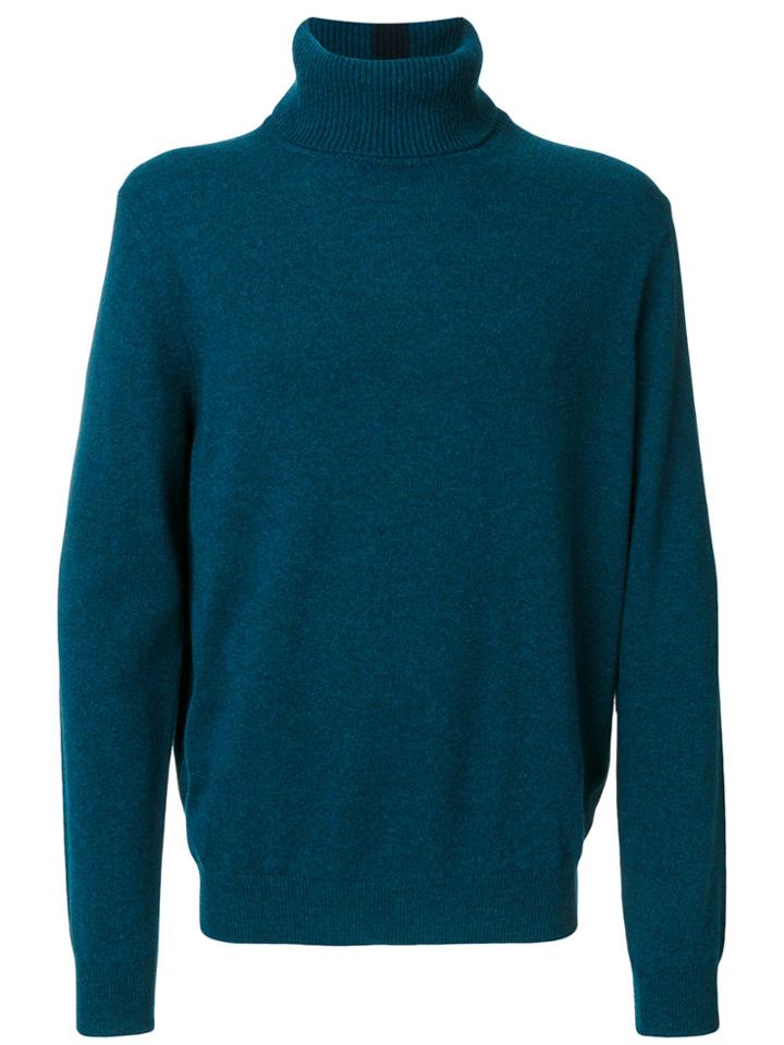 Paul Smith Roll Neck Sweater - Blue