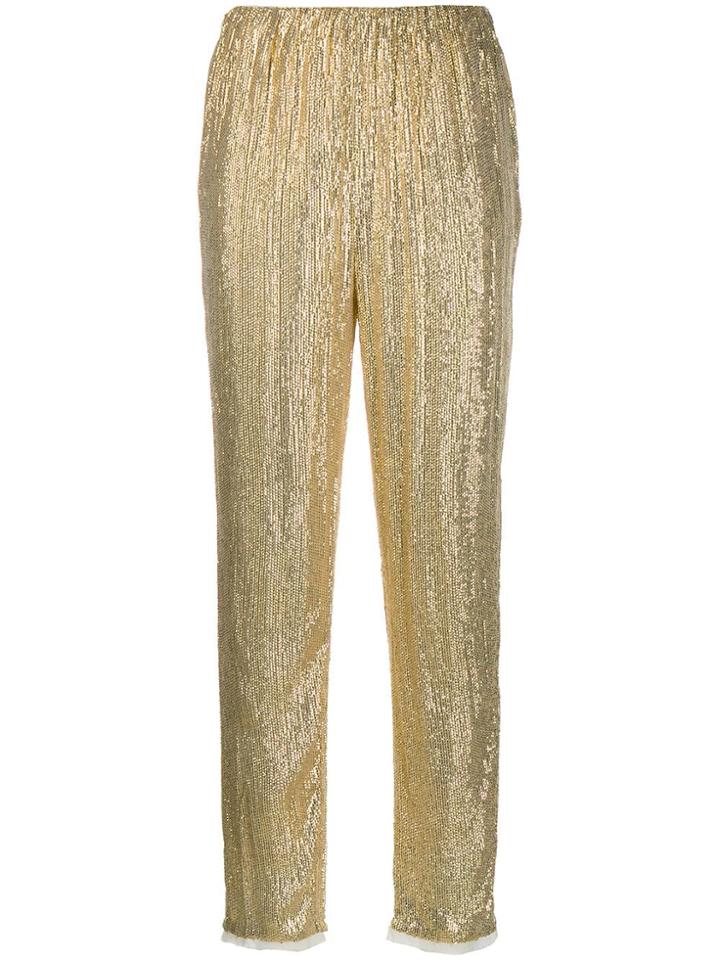 Mes Demoiselles Phenomenon Sequin Trousers - Gold