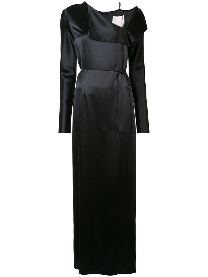 Dion Lee - Cut Out Shoulder Dress - Women - Silk - 8, Blue, Silk