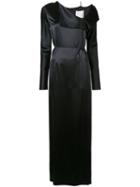 Dion Lee - Cut Out Shoulder Dress - Women - Silk - 8, Blue, Silk