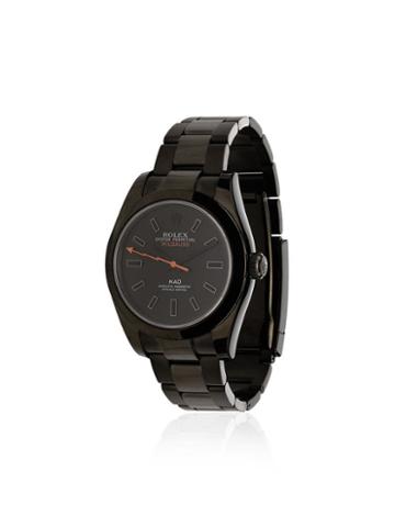 Mad Paris Rolex Milgauss Matte Stainless Steel Watch - Black
