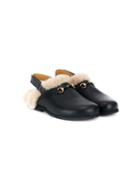 Gallucci Kids Teen Horsebit Detail Shoes - Black