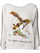 As65 Embroidered Bird Jumper, Women's, Size: Xs, Nude/neutrals, Cotton