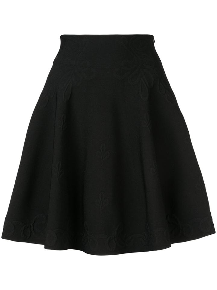 Alexander Mcqueen Jacquard A-line Skirt - Black