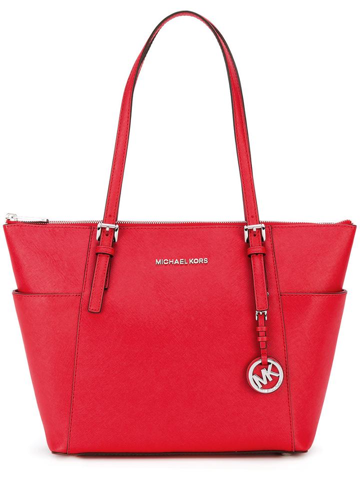 Michael Michael Kors Jet Set Travel Tote, Women's, Red, Leather