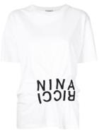 Nina Ricci Embroidered Logo T-shirt - White