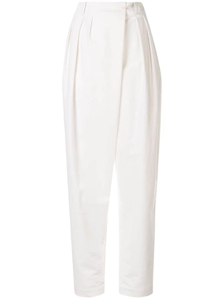 Lemaire High-rise Pleated Trousers - White