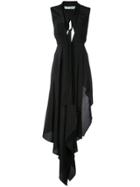 Off-white Plunge Neck Dress - Black