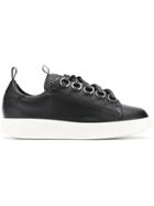 Grey Mer Contrasting Vamp Sneakers - Black
