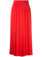 Le Ciel Bleu Box Pleated Skirt - Red