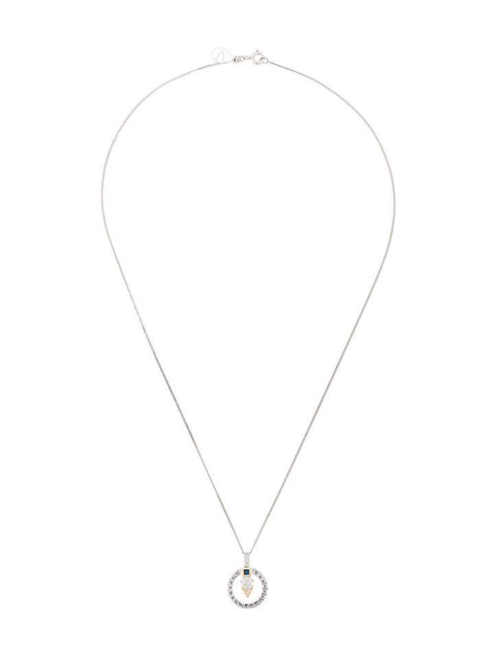 V By Laura Vann Crystal Ring Pendant - Silver