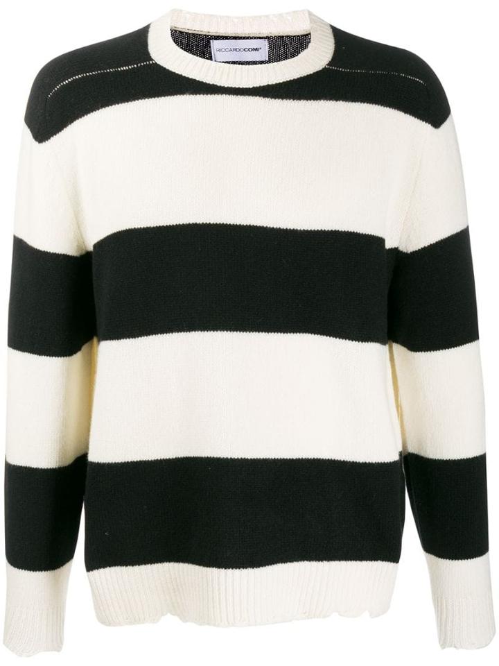 Riccardo Comi Striped Jumper - Black