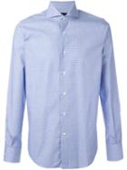 Lardini Long Sleeve Buttoned Shirt, Men's, Size: 39, Blue, Cotton