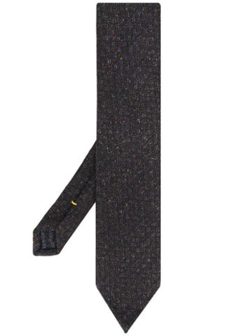 Eton Embroidered Tie - Brown