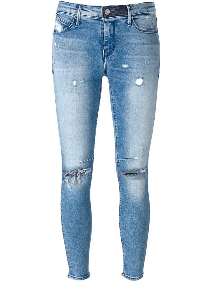 Rta Distressed Skinny Jeans, Women's, Size: 28, Blue, Cotton/polyester/polyurethane