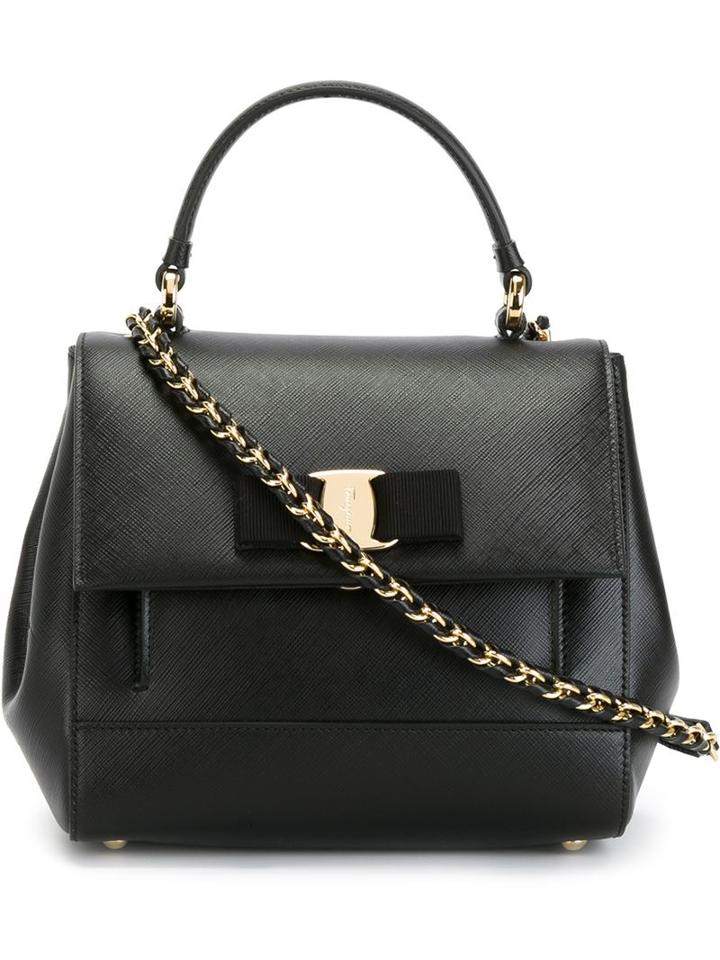 Salvatore Ferragamo 'vara' Tote, Women's, Black, Calf Leather