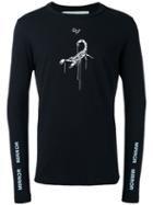 Off-white Scorpion Print Sweatshirt, Men's, Size: Xs, Black, Cotton