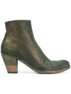 Officine Creative Metallic Zip-up Boots - Green