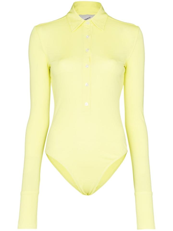 Coperni Shirt Style Bodysuit - Yellow
