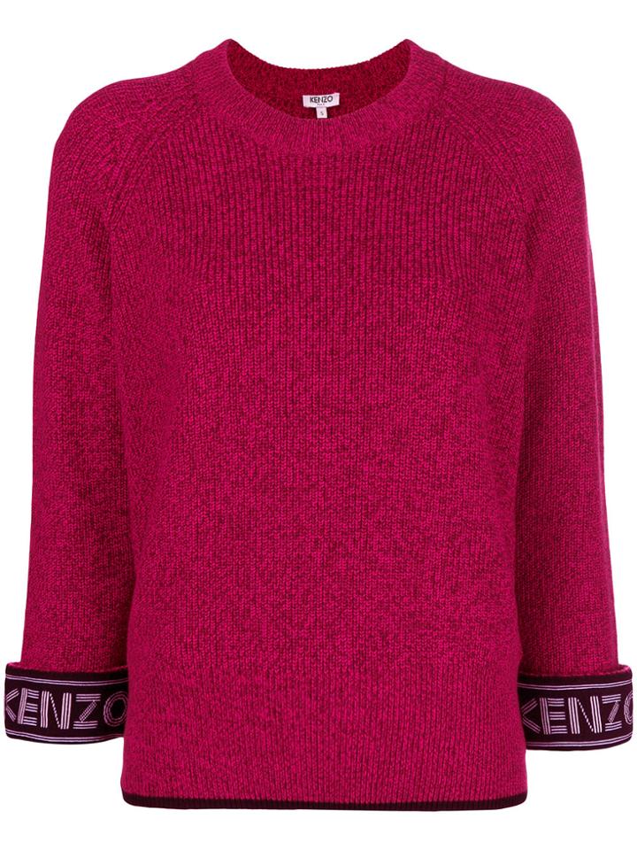 Kenzo Logo Jumper - Pink & Purple