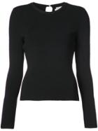 Oscar De La Renta Openwork Knitted Top - Black