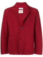 Coohem Shadow Herringbone Tweed Jacket - Red