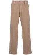 08sircus Wide Leg Cropped Pants - Brown