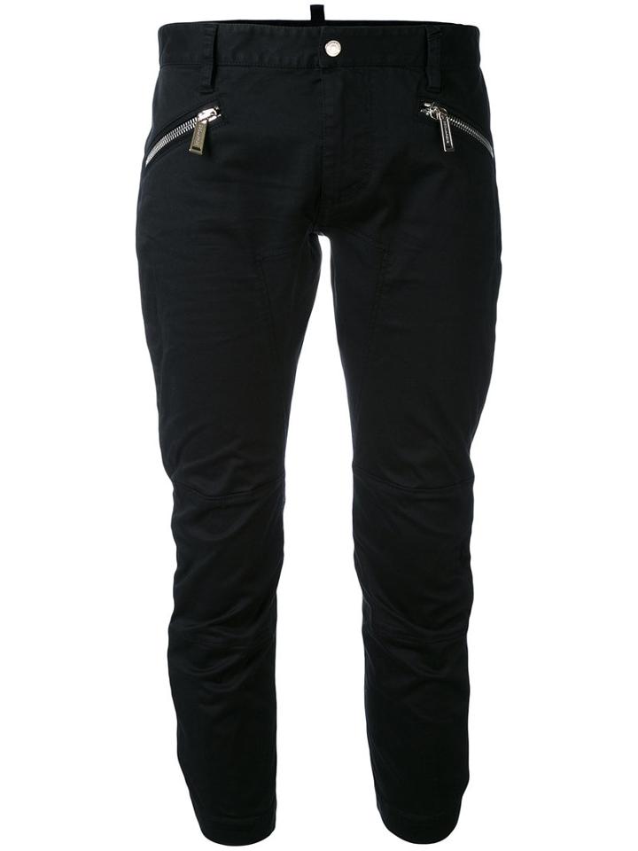 Dsquared2 - Cropped Trousers - Women - Cotton/spandex/elastane - 40, Black, Cotton/spandex/elastane