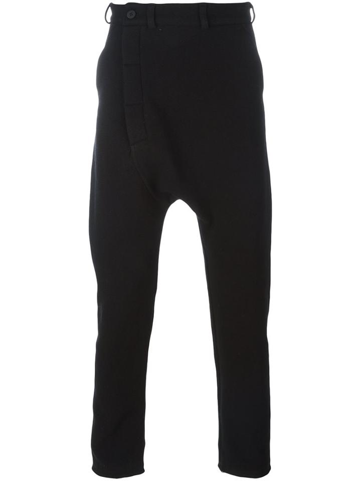 Thom Krom Drop-crotch Trousers, Men's, Size: Small, Black, Polyamide/polyester/wool