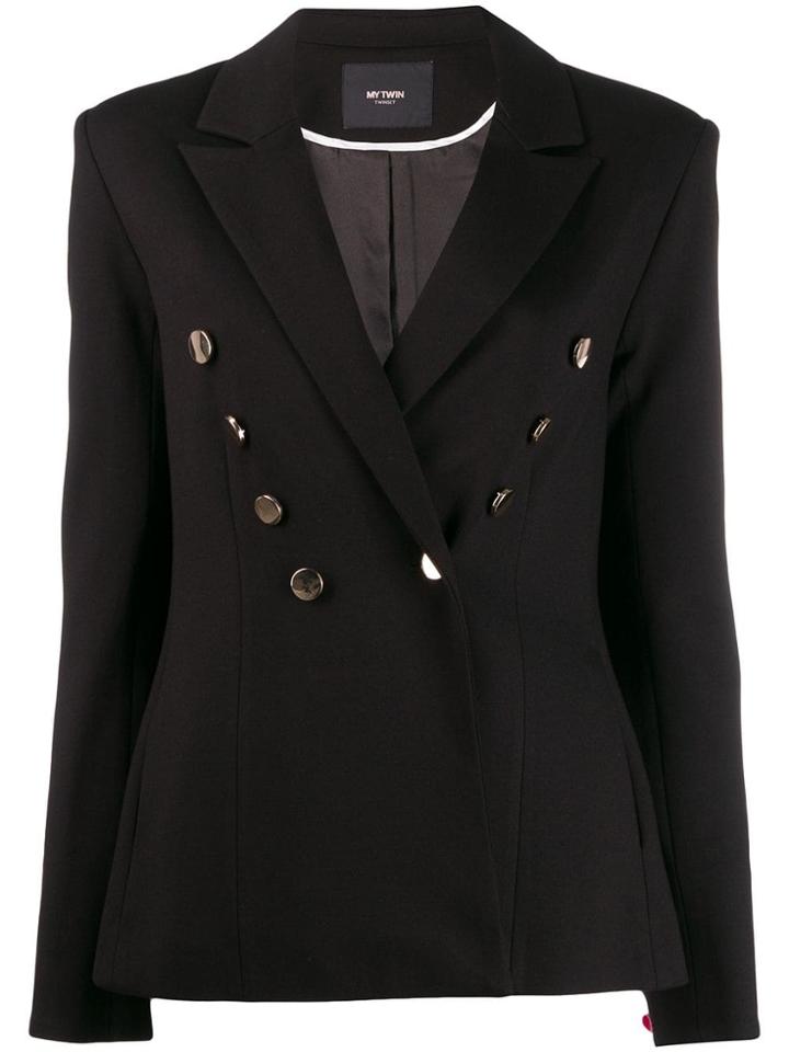 Twin-set Button Embellished Blazer - Black