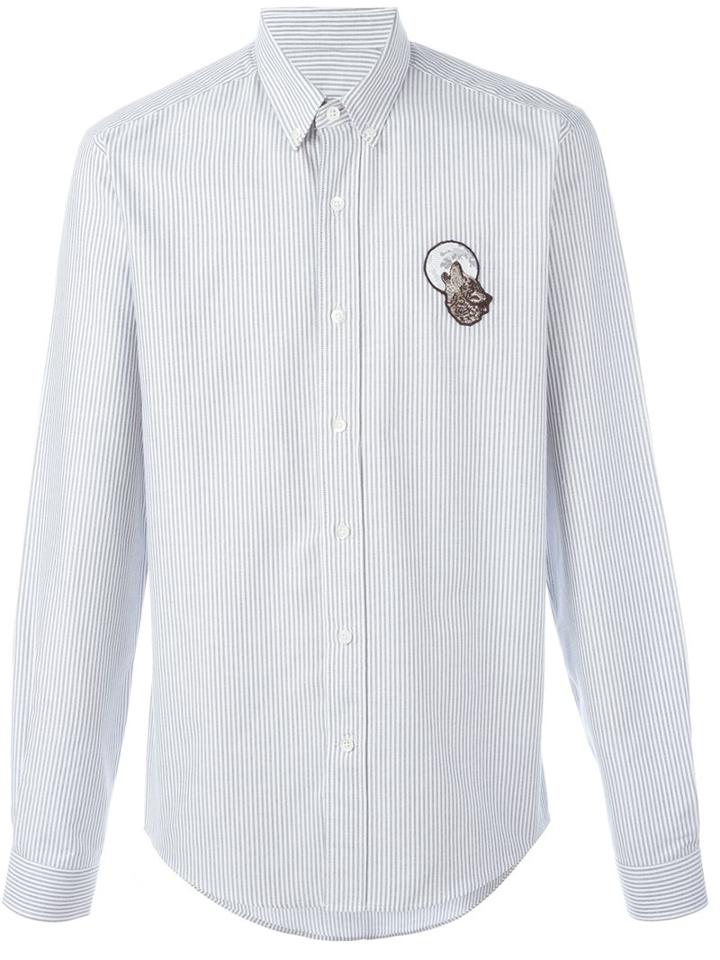 Ami Alexandre Mattiussi 'wolf' Patch Button-down Shirt