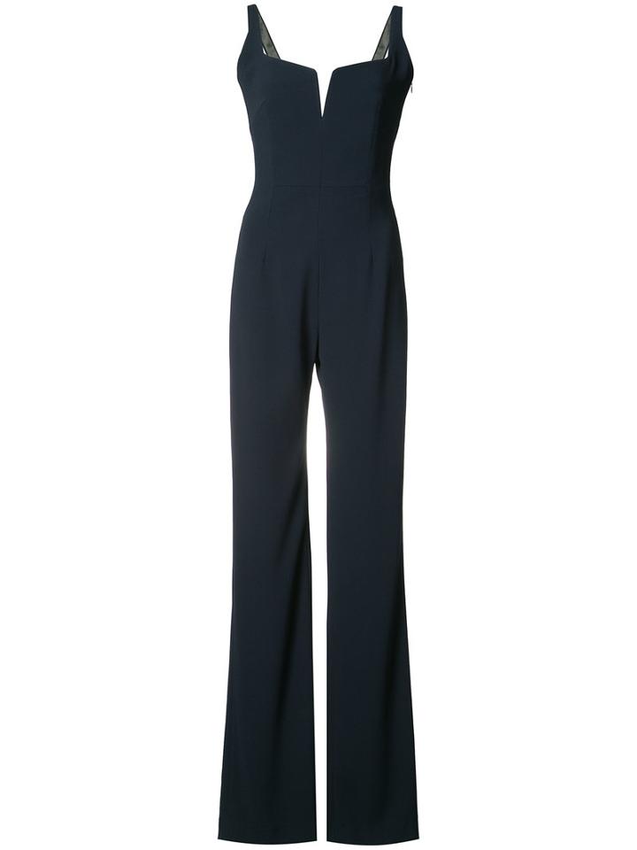 Galvan Fitted Jumpsuit, Women's, Size: 40, Blue, Polyester/spandex/elastane/triacetate